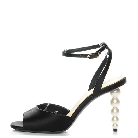 chanel two strap sandals|Chanel high heel sandals.